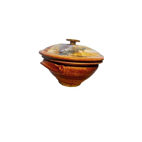 Studio Art Ceramic Platter by Walt Glass, Vintage Bowl With Lid - Picture 1 of 9